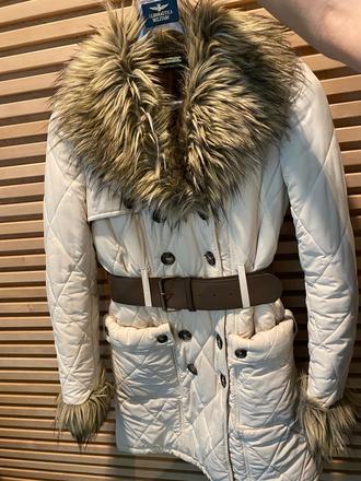 Kabát s kožušinkou, s