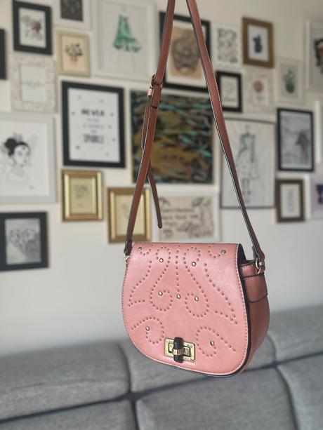 Staroružová crossbody kabelka, deichmann