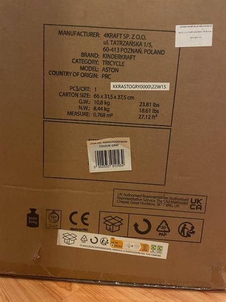 Predám kinderkraft trojkolka aston grey, kinderkraft