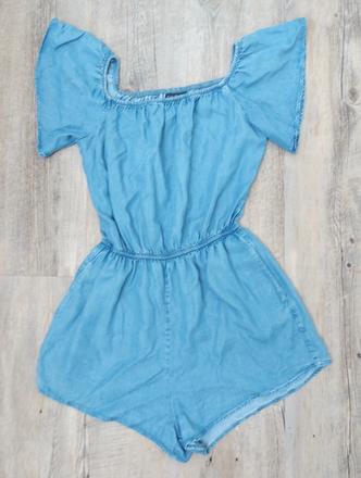 Denimový letný overal, bershka,m