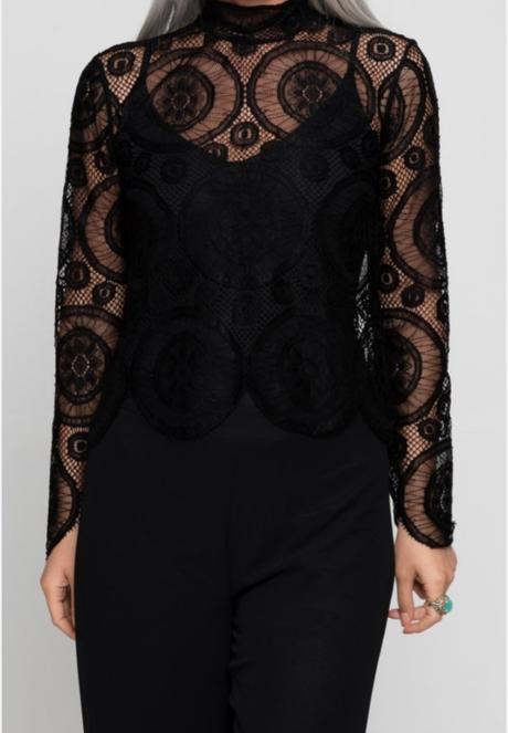 Čipkovany top, 38 - xl