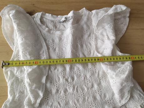 Madeirový top s volánmi, pull&bear,s