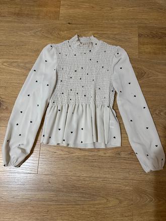 Blúzka so srdiečkami, xs