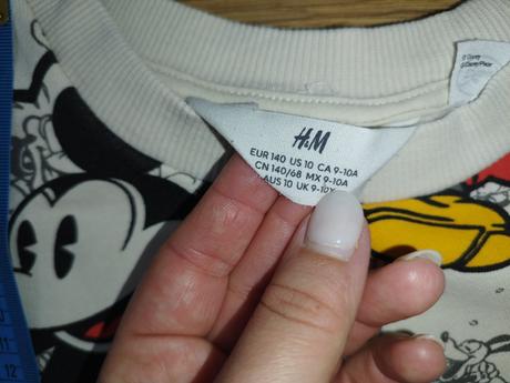 Mikina mickey mouse, 134/140, h&m,134
