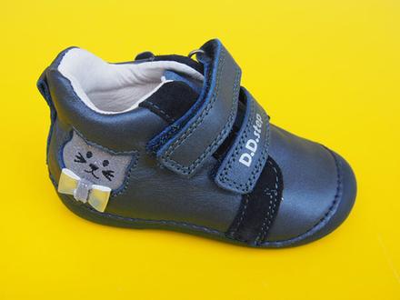 Detské kožené topánky ddstep 015 royal blue, d.d.step,19 - 24