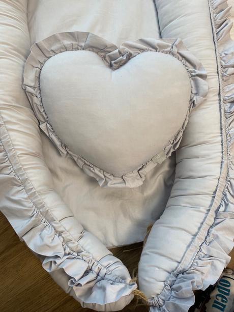 Hniezdo+ vankúš srdiečko, šírka (cm): 55,dĺžka (cm): 100
