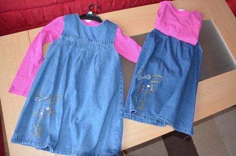 Riflové šaty s tričkom dlhý rukáv už len 1 komplet, pepco,110