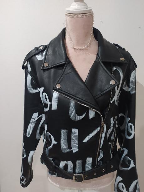 Štýlová koženkova bunda, m