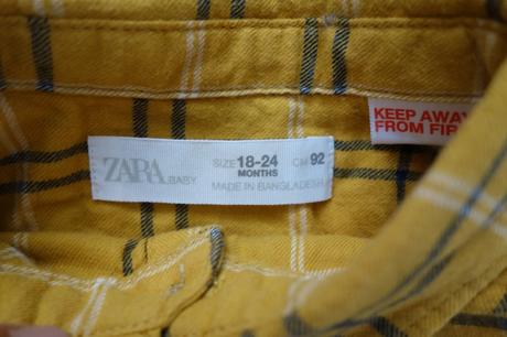 Károvaná košeľa 18-24 mes., zara,92