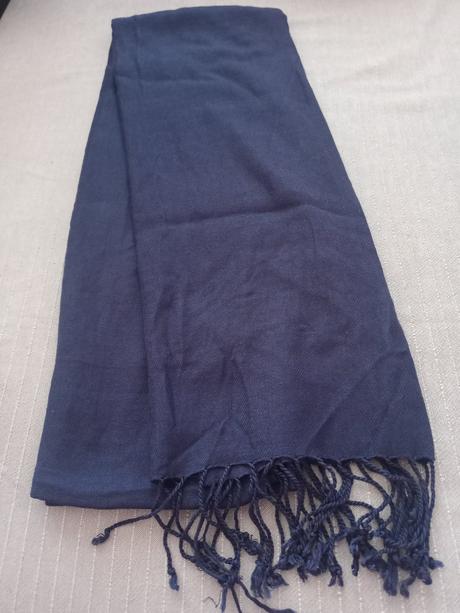 Šál tmavomodrý, xl