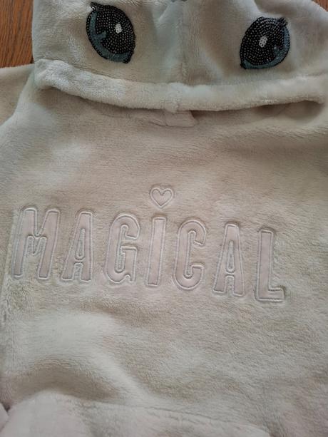 Teplá mikinka jednorožec, h&m,134