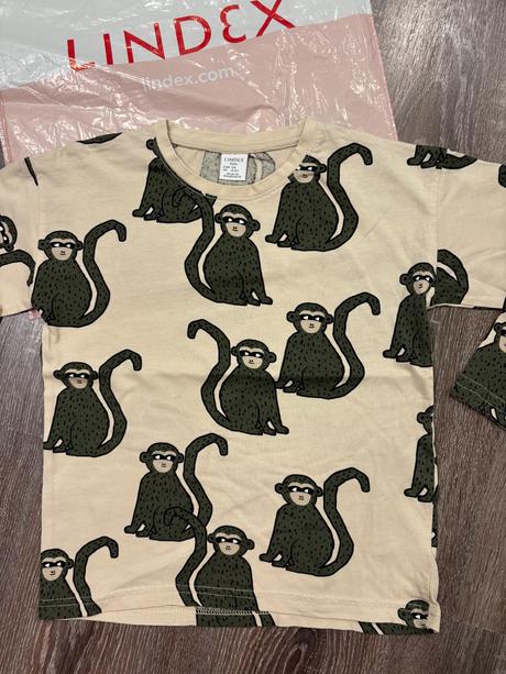 Lindex tričko s opičkami č.116, lindex,116