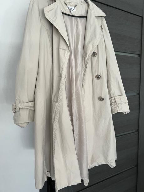 Béžový trenčkot, h&m,s