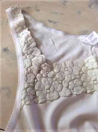 Košielka s elastickou čipkou, l