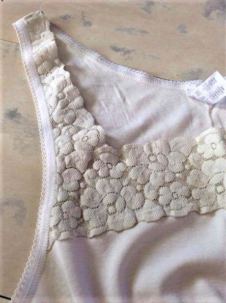 Košielka s elastickou čipkou, l