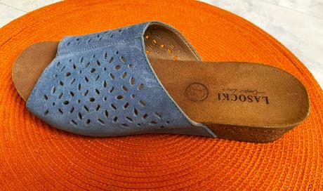 Kožené semišové šlapky, lasocki,38