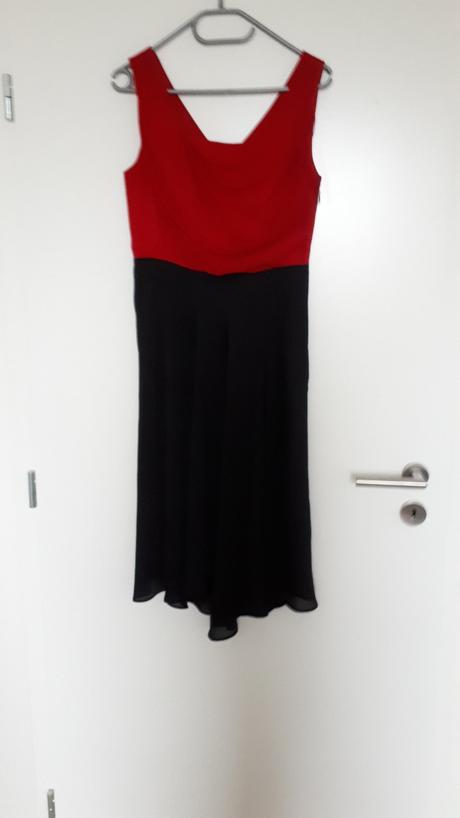 Červeno-čierne šaty, orsay,38