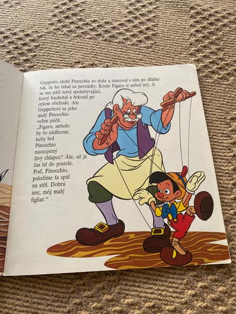 Krásna retro vintage mini walt disney pinocchio, 