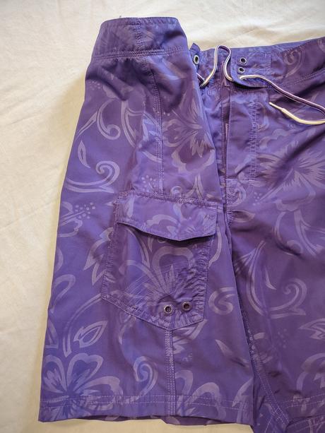 Pánske fialové kúpacie šortky, sundek, 36, xl, xl