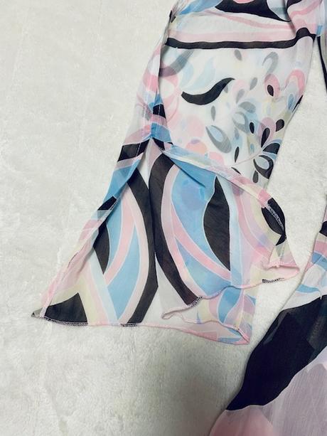 Šifónová tunika asymetrického strihu, m