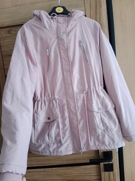 Jemná tepla ružová bunda/vetrovka, c&a,40
