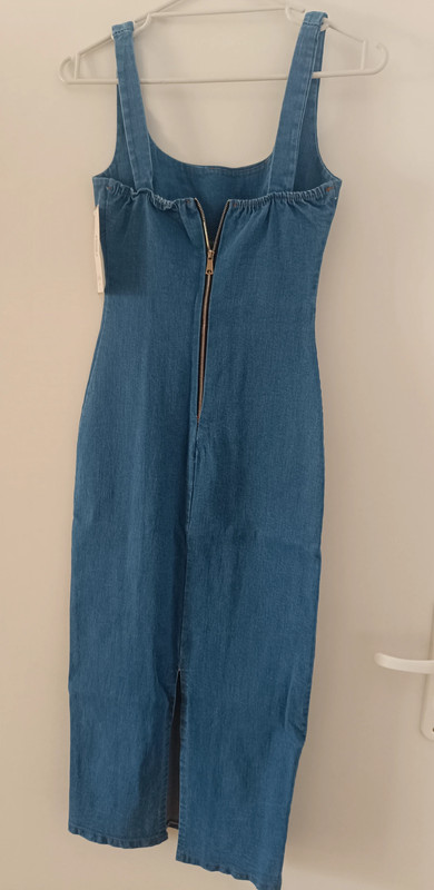 Midi riflové šaty na ramienka, s