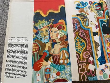 Krásna stará retro kniha príbehy z dekameronu 1970,