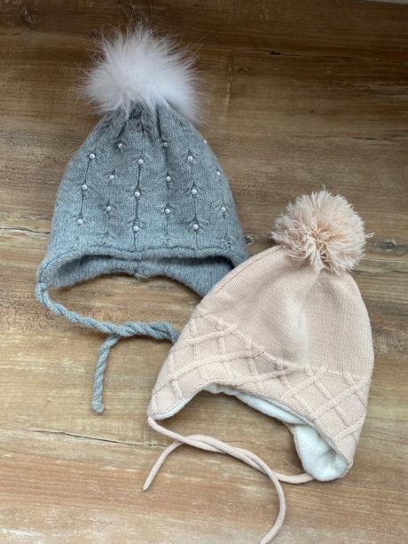 Zimné čiapky pre dievčatko, h&m,68