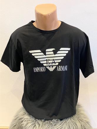 Pánske čierne tričko s potlačou, m