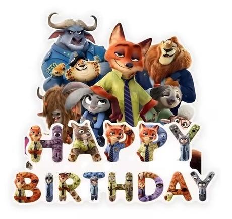 Tortový zápich zootropolis 01 - skladom, tz-235, 