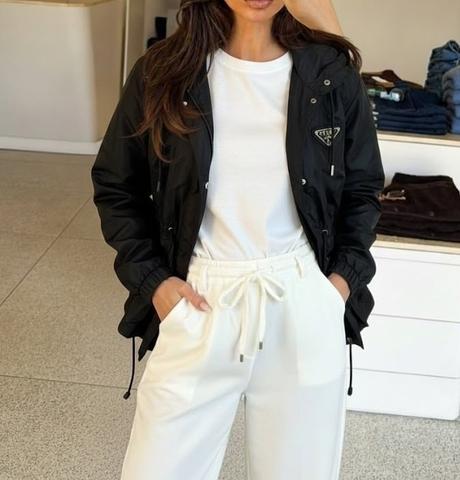 Prada nylon hooded jacket, prada,36