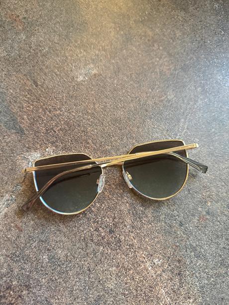 Slnečné okuliare zlatý kovový ram, h&m