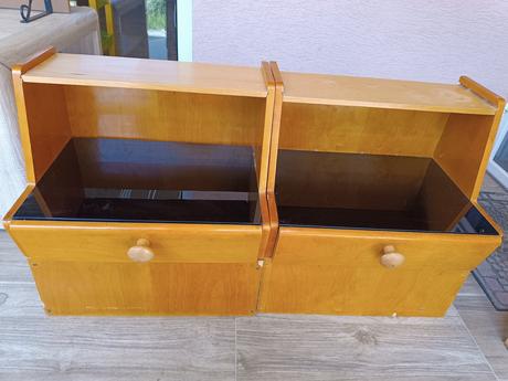 2x retro stolíky,