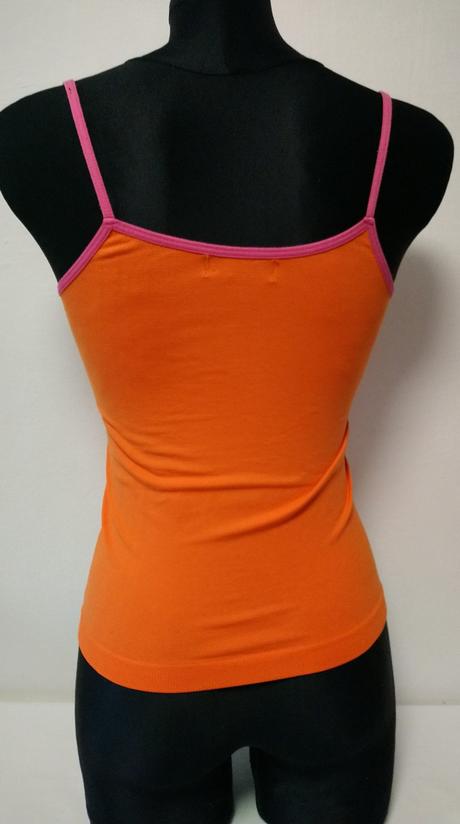 Dámsky oranžový elastický top na ramienka, onl, xs