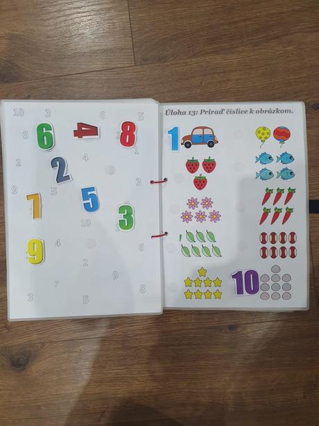 Pracovný zošit na suchý zips pre väčšie deticky, 