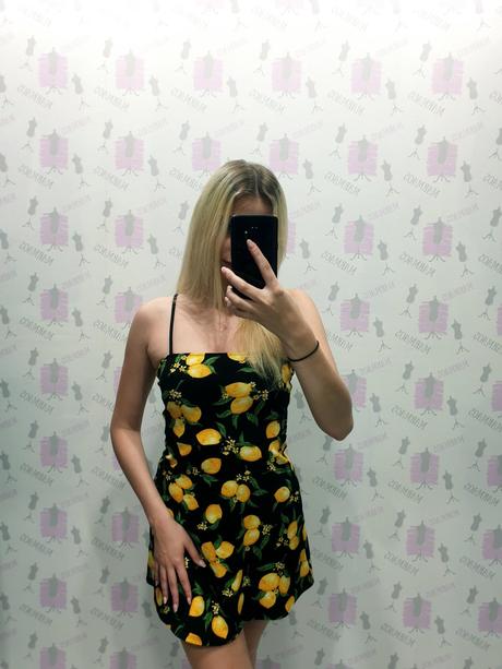 Letné šaty s citrónmi xs, h&m,xs