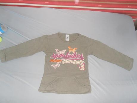 Zateplené tričko dievčenské, palomino,110