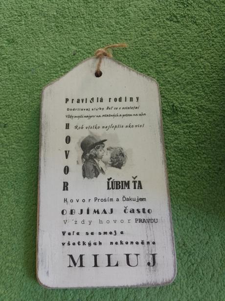 Tabuľka na zavesenie, 