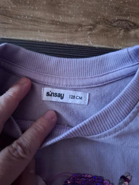 Tenká mikina s flitrami jednorožec, sinsay,128