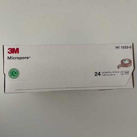 3m micropore náplasť papierová 1,25cm x 9,1m hnedá, 