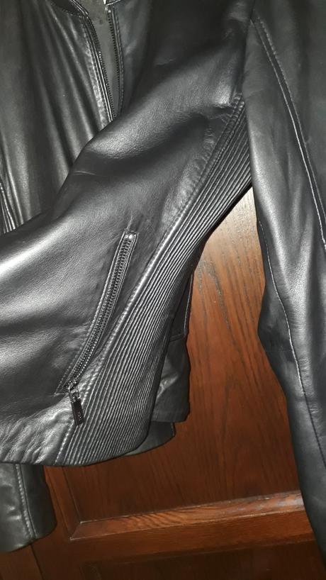 Čierna kožená bunda kara - l, l