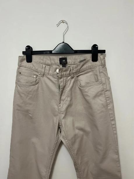 Svetlobéžové nohavice hm regular fit, h&m,30