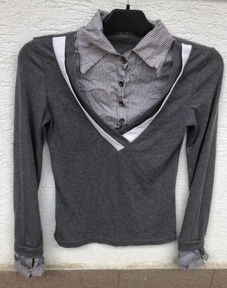 Taliansky bluzko sveter sedi s/m, s