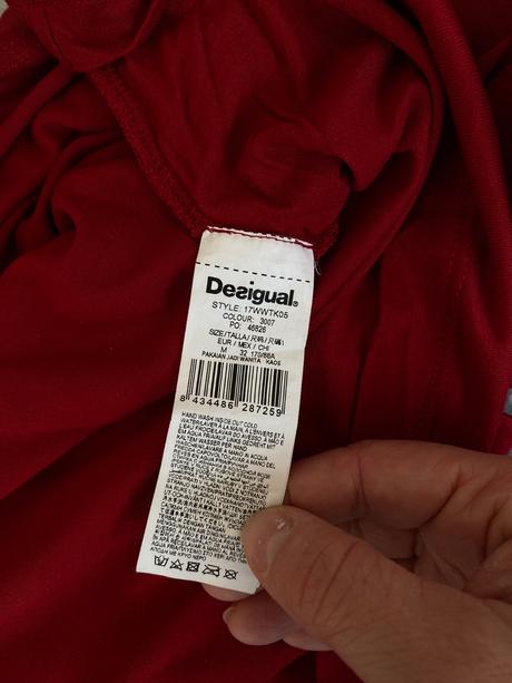 Dámske červené tričko desigual mko, desigual,m