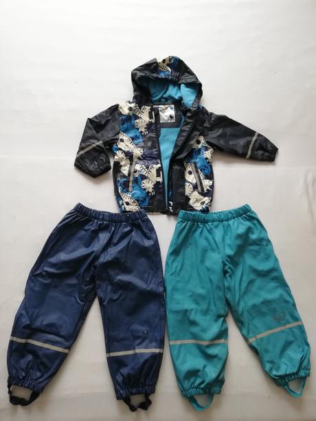 Bunda a 2 nohavice do dažďa, lupilu,104