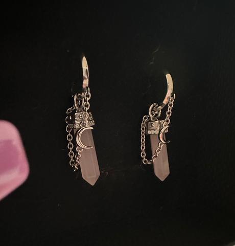 Strieborná sada šperkov hexagon pink ts, 