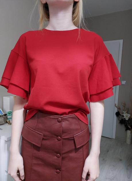 Blúzka s volánmi, mohito,xs