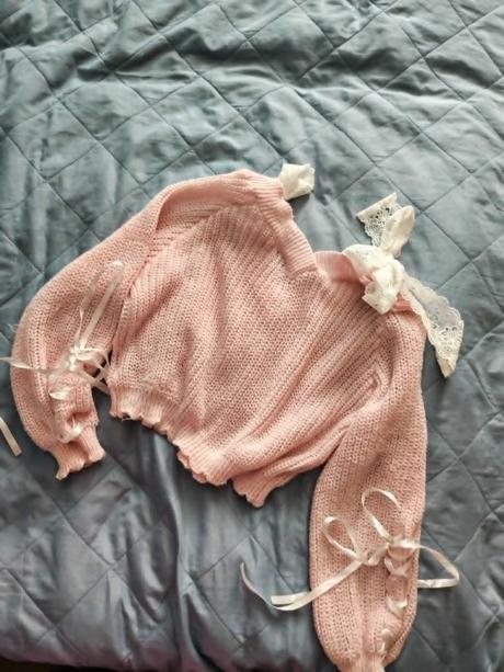 Vintage crop pulover, 36