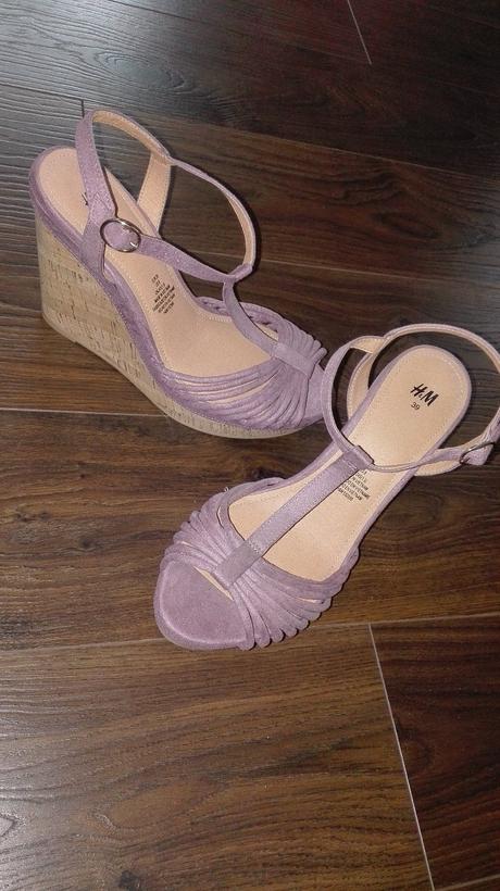 Dámske fialové sandále h&m, h&m,39