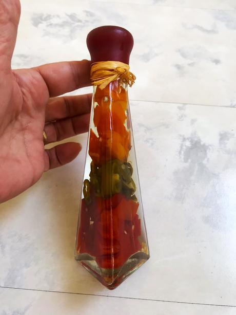 Ozdobná flaška do kuchyne, 